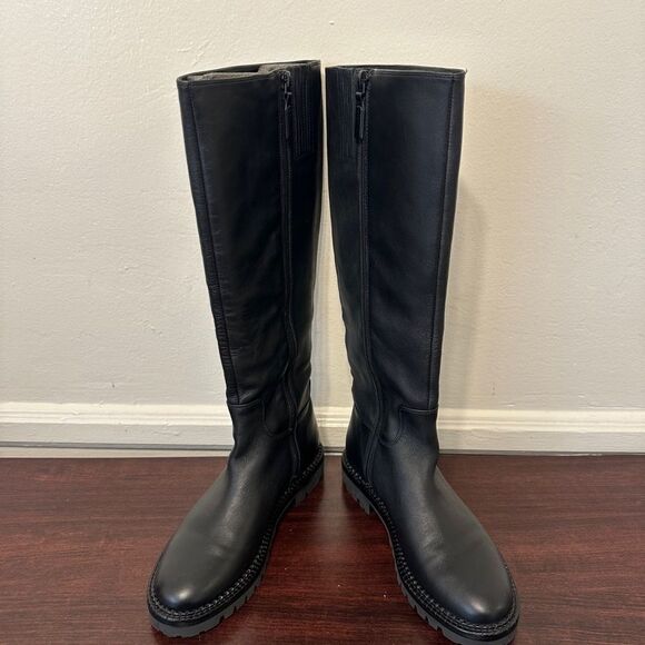 Vince soft top grain leather water resistance knee high lug boot size 6M and 7M - Picture 10 of 16